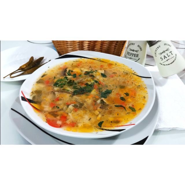 Ciorba de hribi si pleurotus (Vegan)